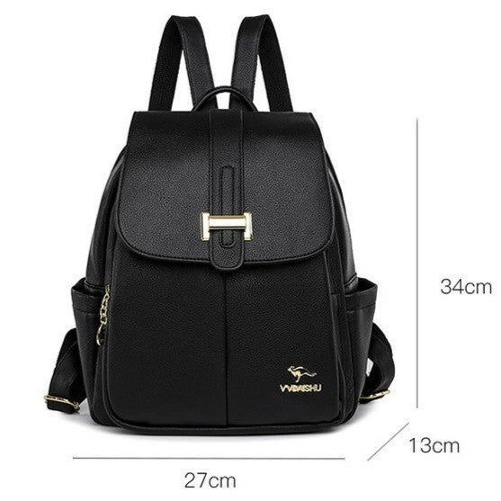 VVDAISHU Tas Ransel Wanita Premium Backpack Korea Remaja Kekinian Hitam Ramasa Sekolah Kuliah