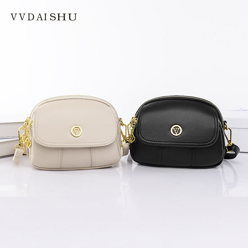 VVDAISHU Tas Selempang Kulit Wanita Tas Hp Cewek Rantai Mini Bag/Tas Premium Wanita/Tas Bahu Vintage Kulit Wanita