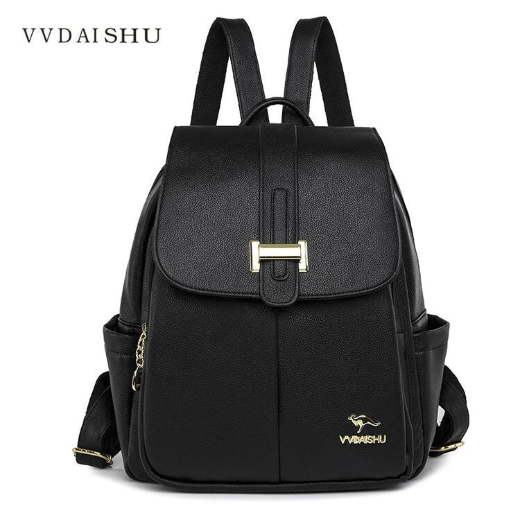 VVDAISHU Tas Ransel Wanita Premium Backpack Korea Remaja Kekinian Hitam Ramasa Sekolah Kuliah