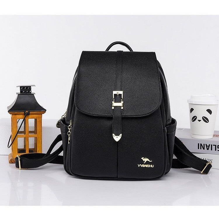 VVDAISHU  Tas Ransel Wanita Premium Backpack Korea Remaja Kekinian Hitam Ramasa Sekolah Kuliah