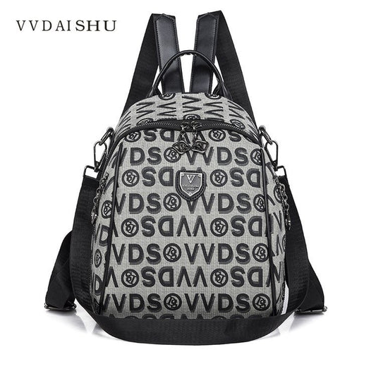 VVDAISHU Tas Ransel Wanita Backpack 3 Resleting Remaja Kekinian Punggung Koyama Sekolah Cewek