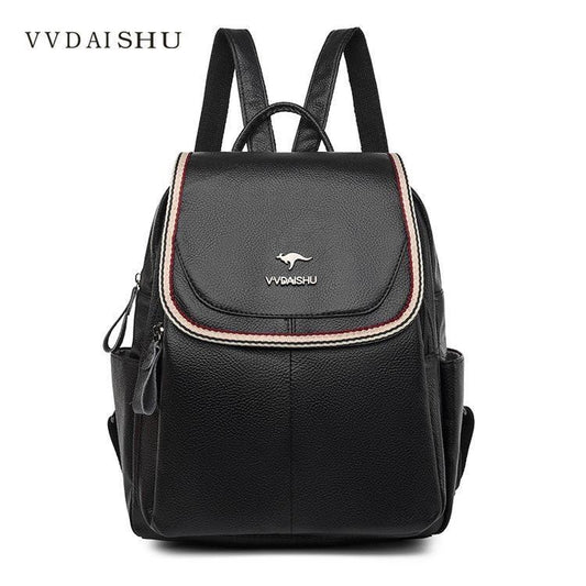 VVDAISHU  Tas Ransel Wanita Premium Backpack Korea Remaja Kekinian Hitam Ramasa Sekolah Kuliah